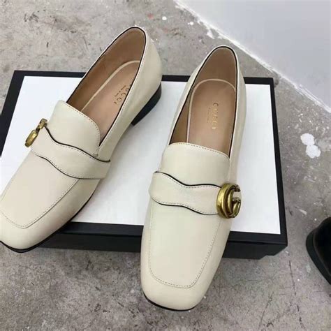 gucci phasing out classic leather loafer|Gucci white loafers women.